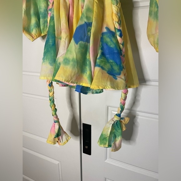 L'ATISTE Queen Bee Tie Dye Dress W/Braided Belt - Picture 8 of 8